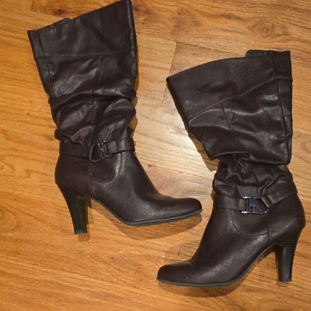 Croft & Barrow Dark Brown Heeled Boots